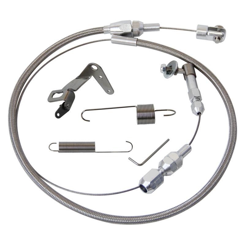 Aluminum Throttle Mount Gas Pedal w/Brake+Clutch Pad & 24"/36" Throttle Cable Bracket Spring Kit