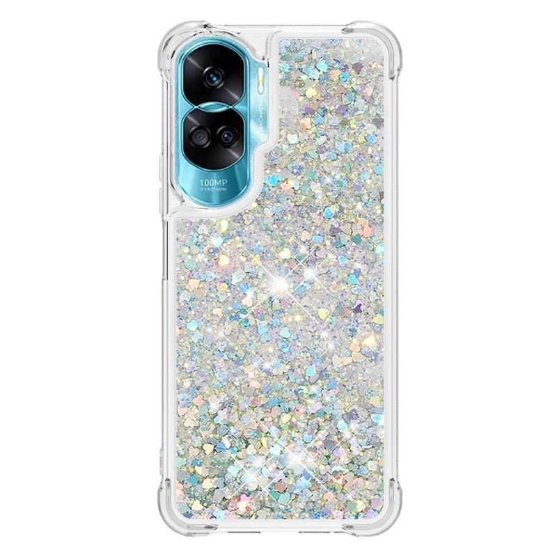 For Honor 90 Lite Case Cartoon Painted Pattern Quicksand Liquid Cover For Huawei Honor 90 Lite Honor90 90Lite Phone Case Fundas