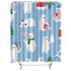 TU Cute Polar Bear Shower Curtain Arctic Animal Bathroom Decor Waterproof Fabric Blue Backdrop Nursery Kids Room Decor