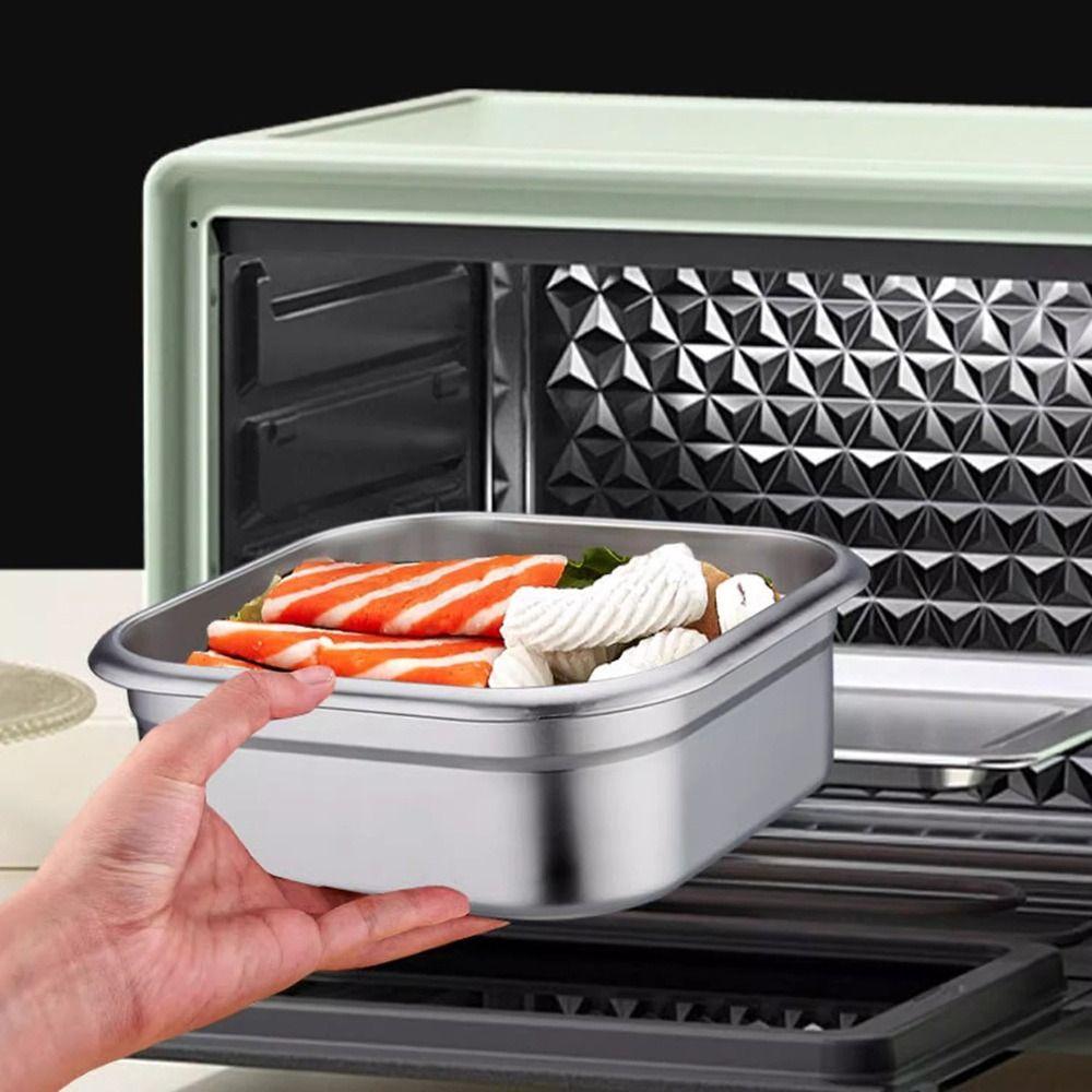 Large Capacity Freshness-Keeping Box Stainless Steel Lunch Box Food Container  Refrigerator Storage