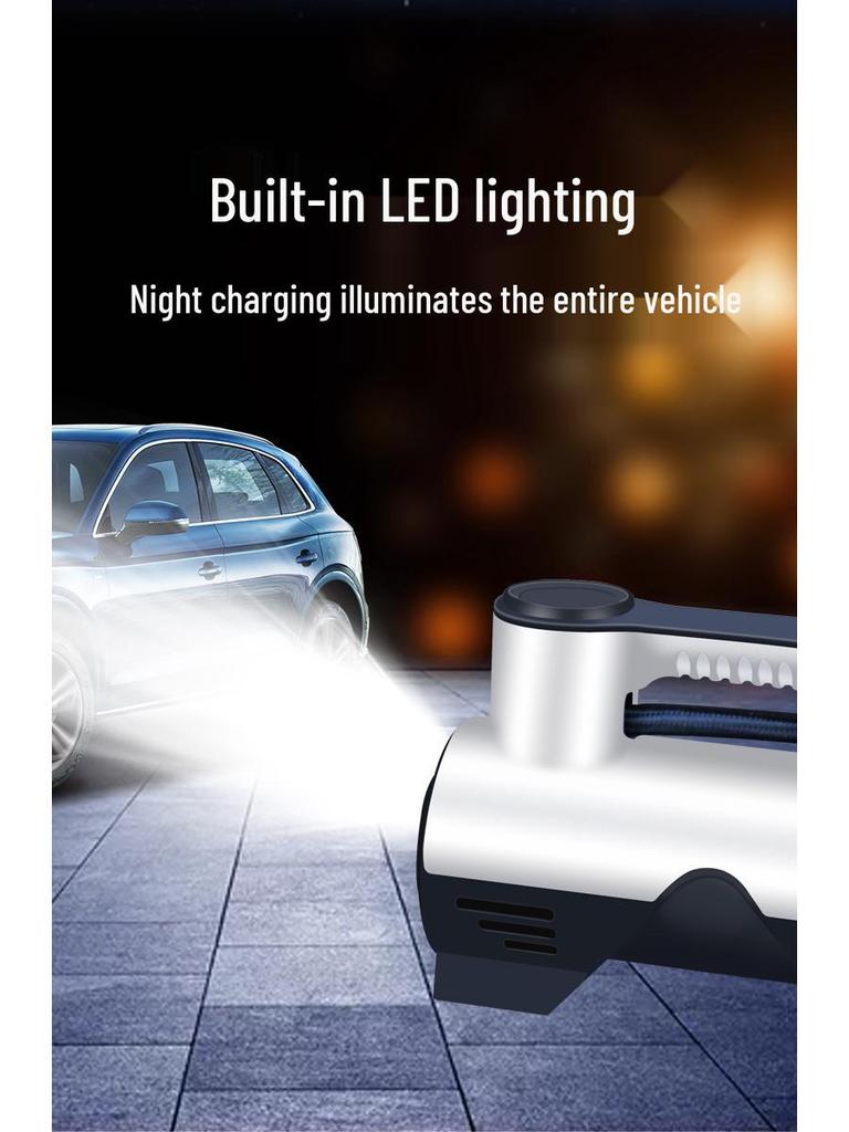 Portable 12V High-Power Electric Tire Inflator for Cars and Sedans
