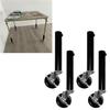 Good-Table Leg Extension For Folding Table Castors - Pack Of 4 Risers With Wheels For Straight And Curved Legs Durable 27Cm