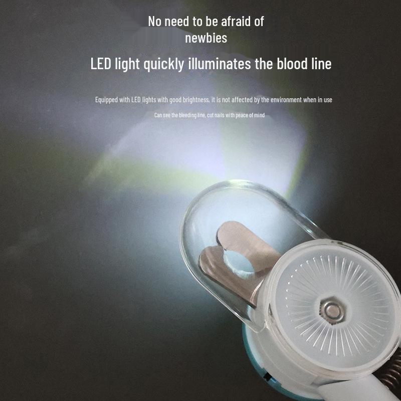 Pet LED Nail Clippers for Cats & Dogs - Blood Line Safety, Grooming Tool