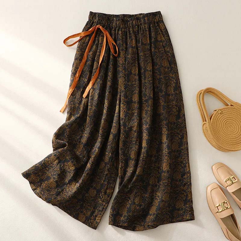 

Pants for Women High Waist Long Trousers Plus Size Summer Stretchy Versatile Casual Wide Leg Pants M