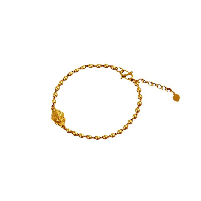 Chinese Style Bamboo Bracelet In Sand Gold & Silver, Long-Lasting Shine, Simulated Gold Finish.
