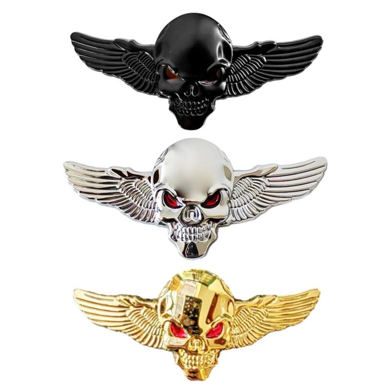 3D Metal Car Sticker Angel Wings vehicle Decal Metal Skeleton Car Emblem Decoration Sticker Metal for Car Accessories for Bmw