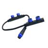 M15 2Pin Type F Waterproof Plug 1 Out 2/3/4 Main Line Male Connector LED Outdoor Street Lights m15 Junction Box Adapter Cable