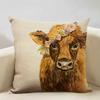 Farm Animals Cows Sheep Pigs Cushion Cover Bedroom Sofa Decorative Pillow Case 45x45CM High-quality Linen Office Accessories