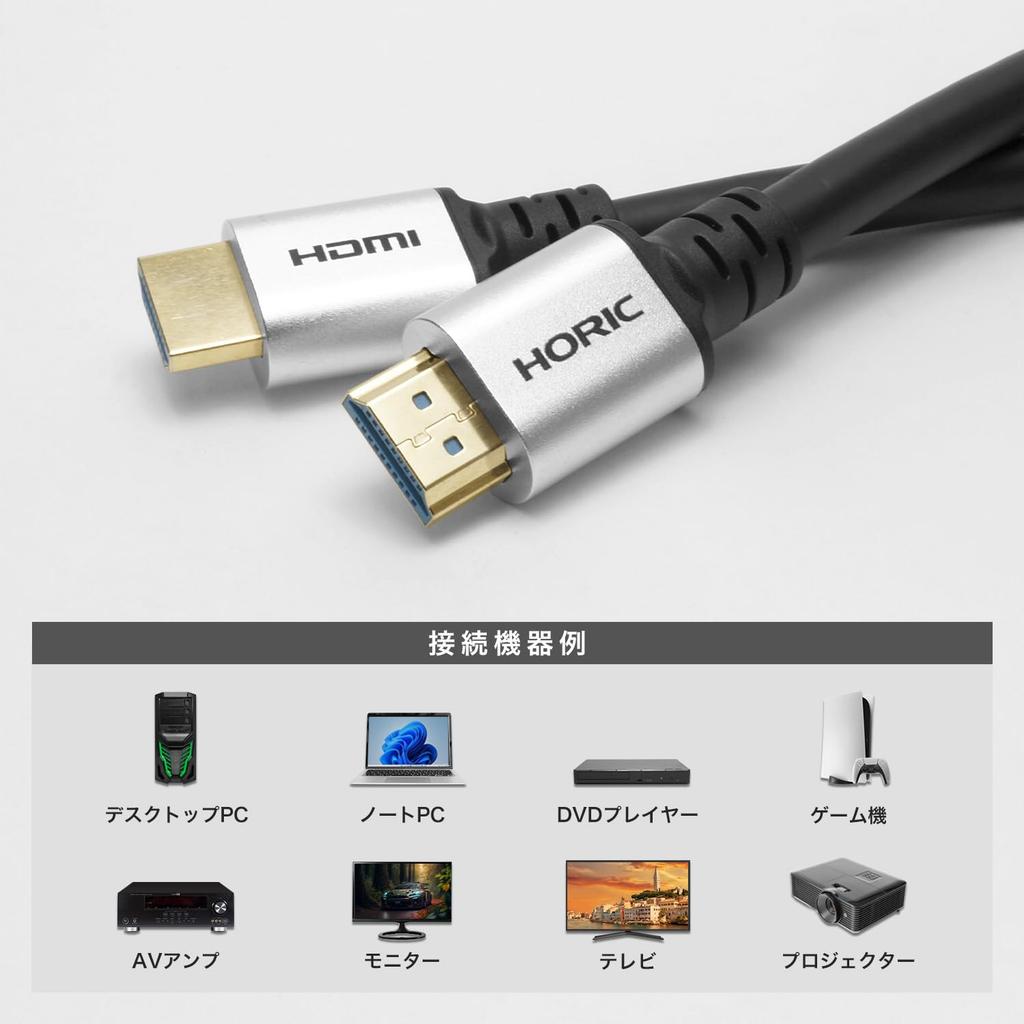 Horlick HDMI Cable 8m 18Gbps HDR HDMI Silver 4K/60p 2.0 SV80-018BK