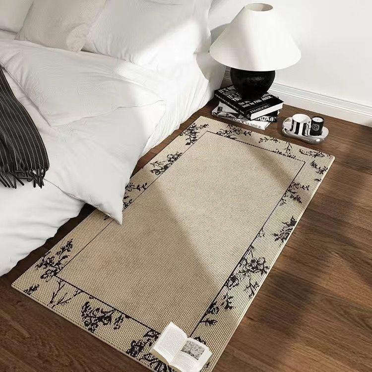 

Ковер во французском стиле, модный современный напольный коврик, домашний, для спальни, прикроватный, противоскользящий, винтажный, роскошный, домашний декор, ковры 50x120cm