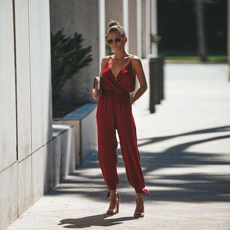 Buy Floral Print Jumpsuit Women Summer 