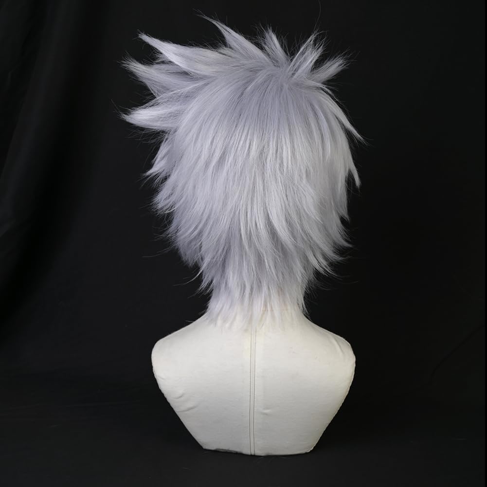 SUNXXCOS Naruto Cosplay Wig, Heat-Resistant, Costume Accessory (Hatake Kakashi)