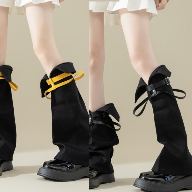 Subkultur Beinstulpen für Damen Mädchen Y2K Beinstulpen Süße Coole Lange Socken Gothic Harajuku Beinwärmer Kniehohe Socken