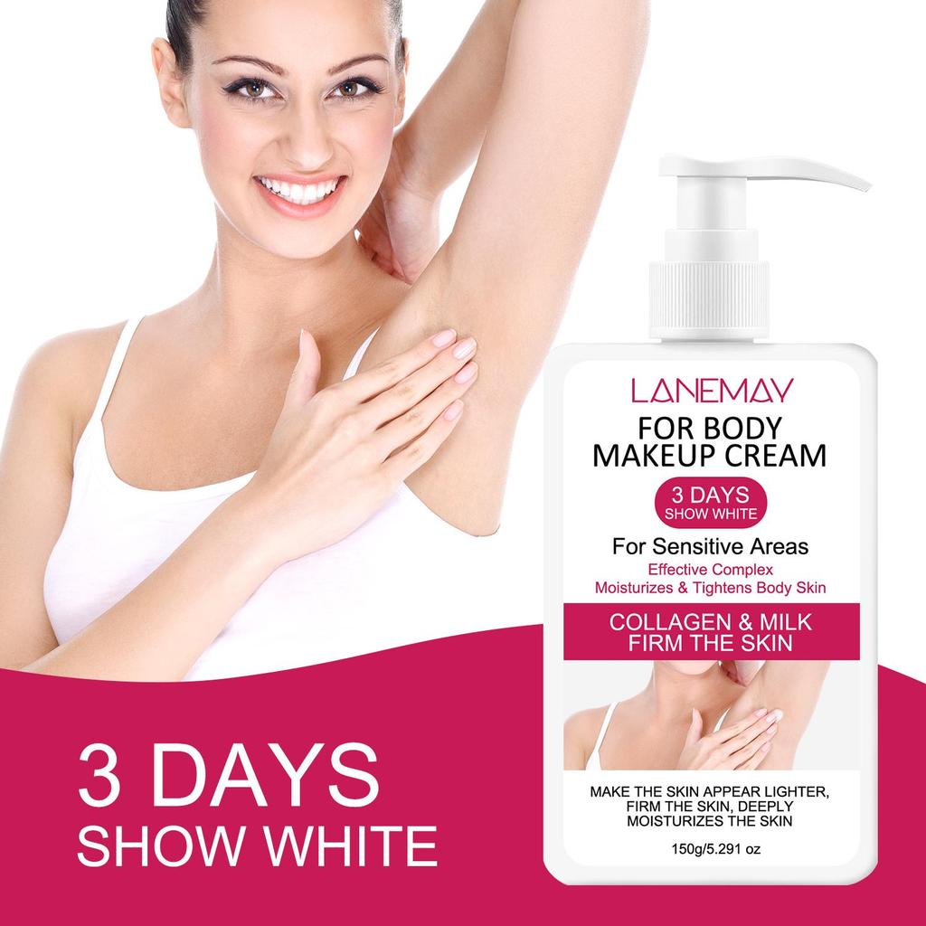 For Body Makeup Cream-Firm & Tightens Body Skin- Make The Skin Appear Lighter-Deeply Moisturizes And Smooth The Skin