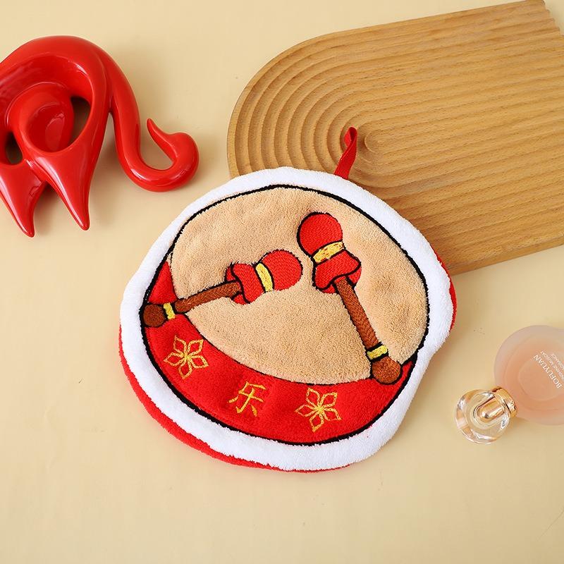 Kids Cartoon Hand Towel Coral Fleece Thick Hanging Towel for Kitchen Bathroom Soft Absorbent Washcloth Children Gift Set with Loop