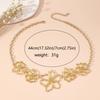Popular Light Luxury Gold Shell Gold Flower Temperament Versatile Trend Design Necklace Jewelry