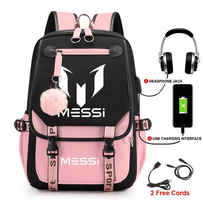 Unisex Nylon Backpack Students With Cartoon