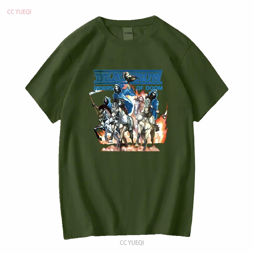 Vtg Deathrow Band Heavy Cotton Black All Size T Shirt MM685 long sleeves vintage Washed designer clothes fashion graphic