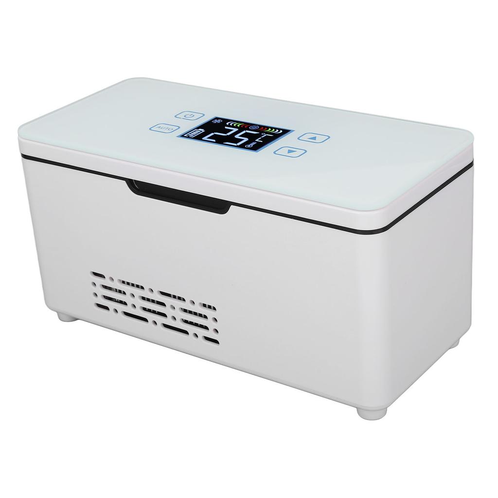 Mini Insulin Refrigerator Case Adjustable Temperature Electronic Mini Medicine Refrigerator Holder White