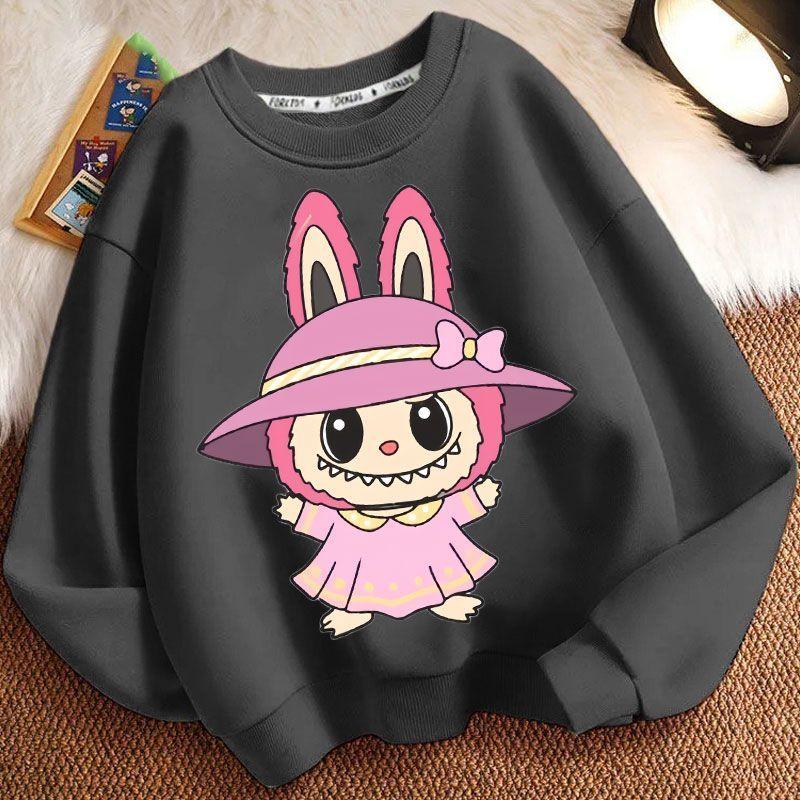 Children's Round-neck Hoodie, Long-sleeved, Fashionable and Loose Coat for Boys and Girls In Spring and Autumn