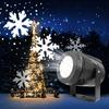 Christmas Decoration Snowflake Projector Fairy Lights Rotating Dynamic White Snow Atmosphere Lamp for Xmas New Year Party Decor