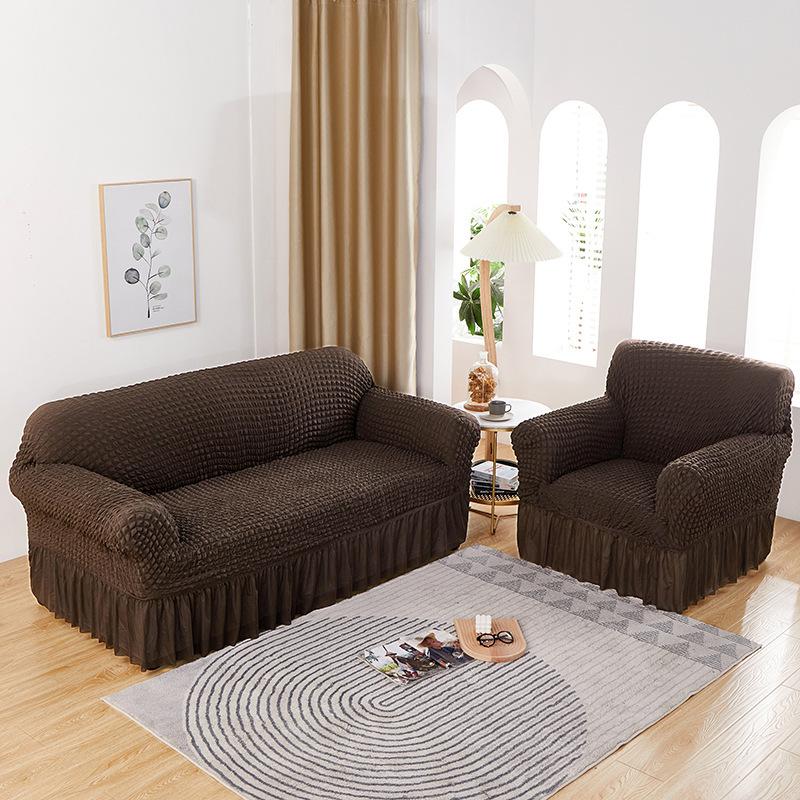 Solid Color Sofa Cover Living Room Combination Non-Slip Stretch Sofa Dust Cover