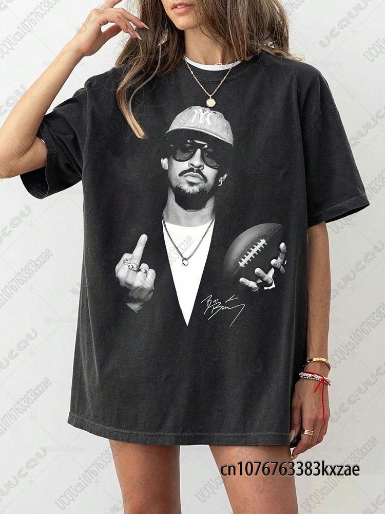 2026 Summer Badbunny Bowl Halftime Show Tshirt For Fans Bunny Football Bad Benito Tshirt For Wounisex Unisex Oversized Y2k Sports Top