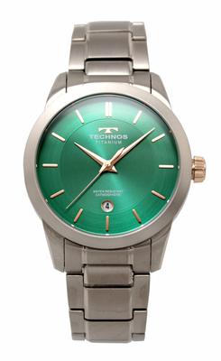 [Technos] Titanium Date Watch T9B77IM Men's Silver
