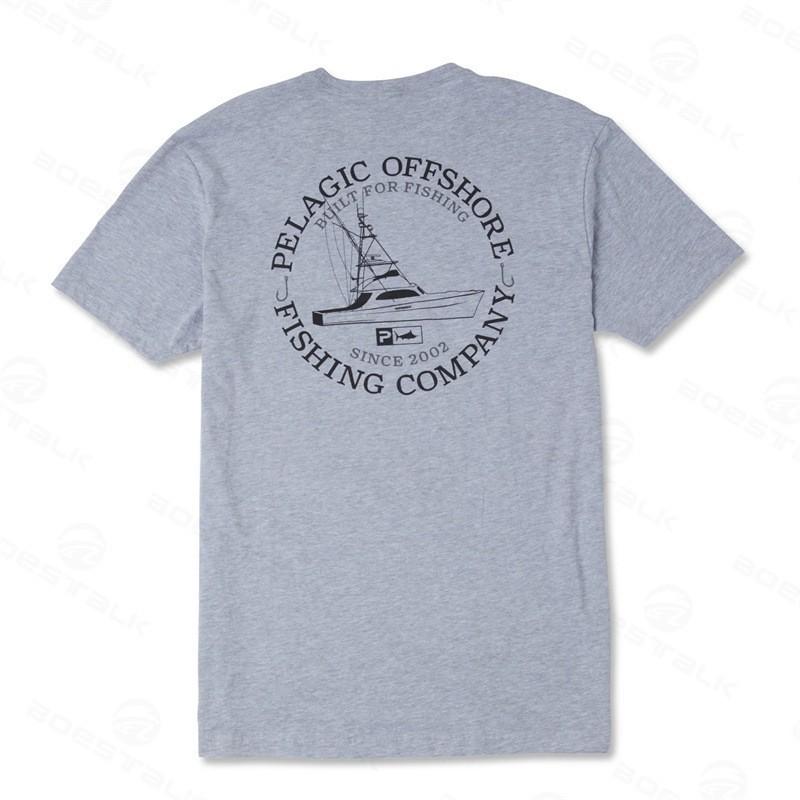Pelagic Short-sleeved Fishing Clothes T-shirt Outdoor Sunscreen Quick-drying Ice Silk Round-shirt L