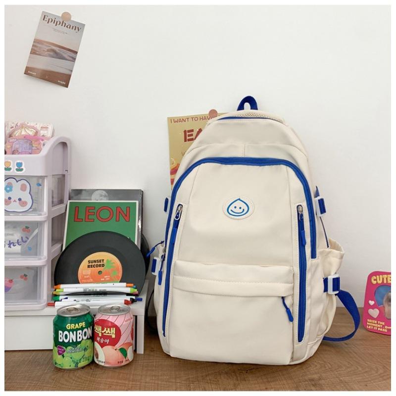 Schoolbag female new junior high school high school students large capacity wide shoulder strap lightweight backpack ins simple backpack