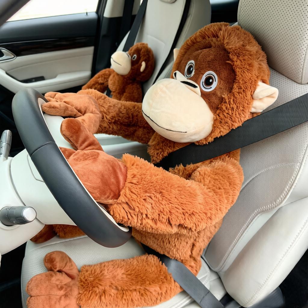 Favorite Toy Unisex 66/90/130Cm Orangutan Punch Monkey Doll & Backpack Plush Toy Fluffy Long Fur Companion Appeasing Zoo Stuffed Animal Friend Gift