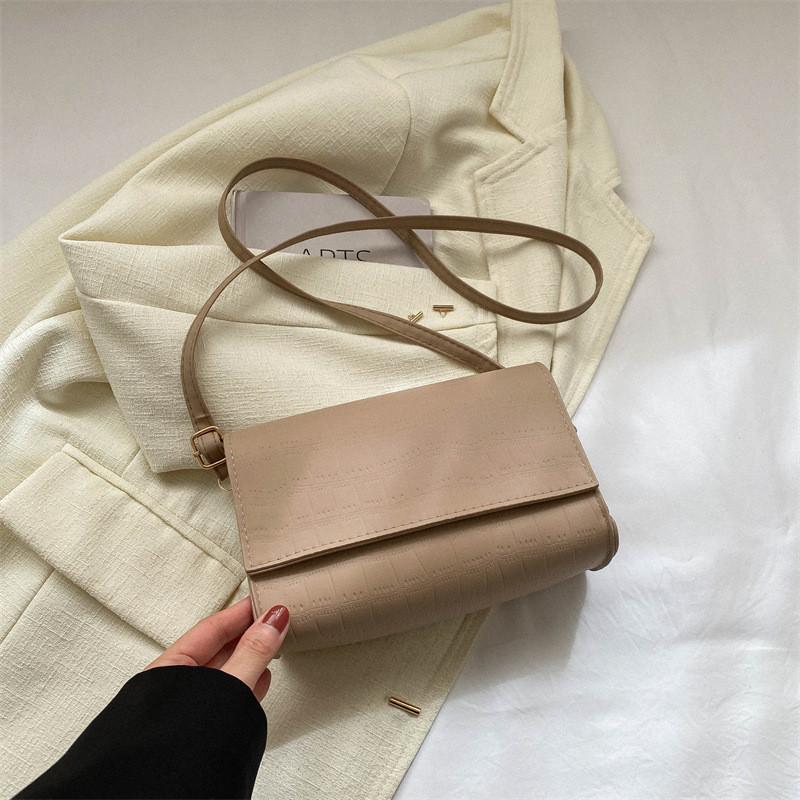 

Elegant Medium Soft Pu Leather Crossbody Bag For Daily Use Trendy Street Style хакі