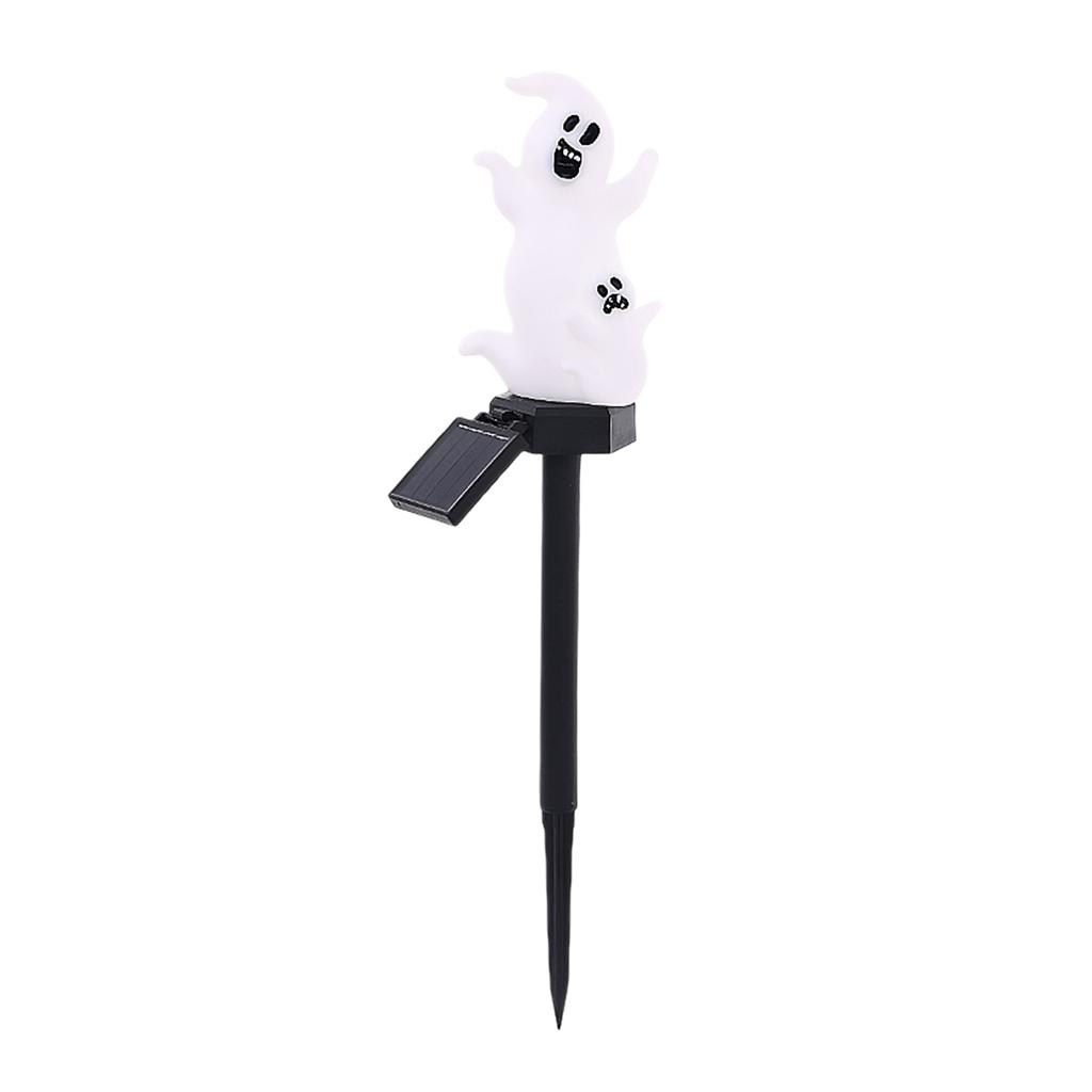 Ghost Pumpkin Halloween Solar Stake Light Outdoor Waterproof Garden Path Marker Warm LED Auto On Off Lamp
