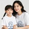 2026 Summer New Style Mother-Daughter Matching 100% Cotton Short Sleeve T-shirt for Little Girls