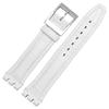 17mm 19mm Strap for Swatch classic design Watch Band Black Brown White Waterproof Stainless Steel Clasp Men Women Business