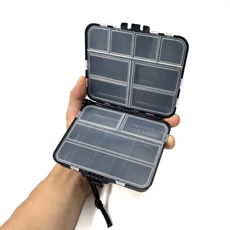 2Pcs Fishing Tackle Storage Box Fishing Lures Baits Hooks Storage Container Tackle Box Case Fishing Accessory Case