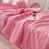 Seersucker Summer Cool Quilt Solid Color Comfortable Naked Sleep Thin Blanket Ice Silk Bedding Queen Quilt Size Blanket Summer