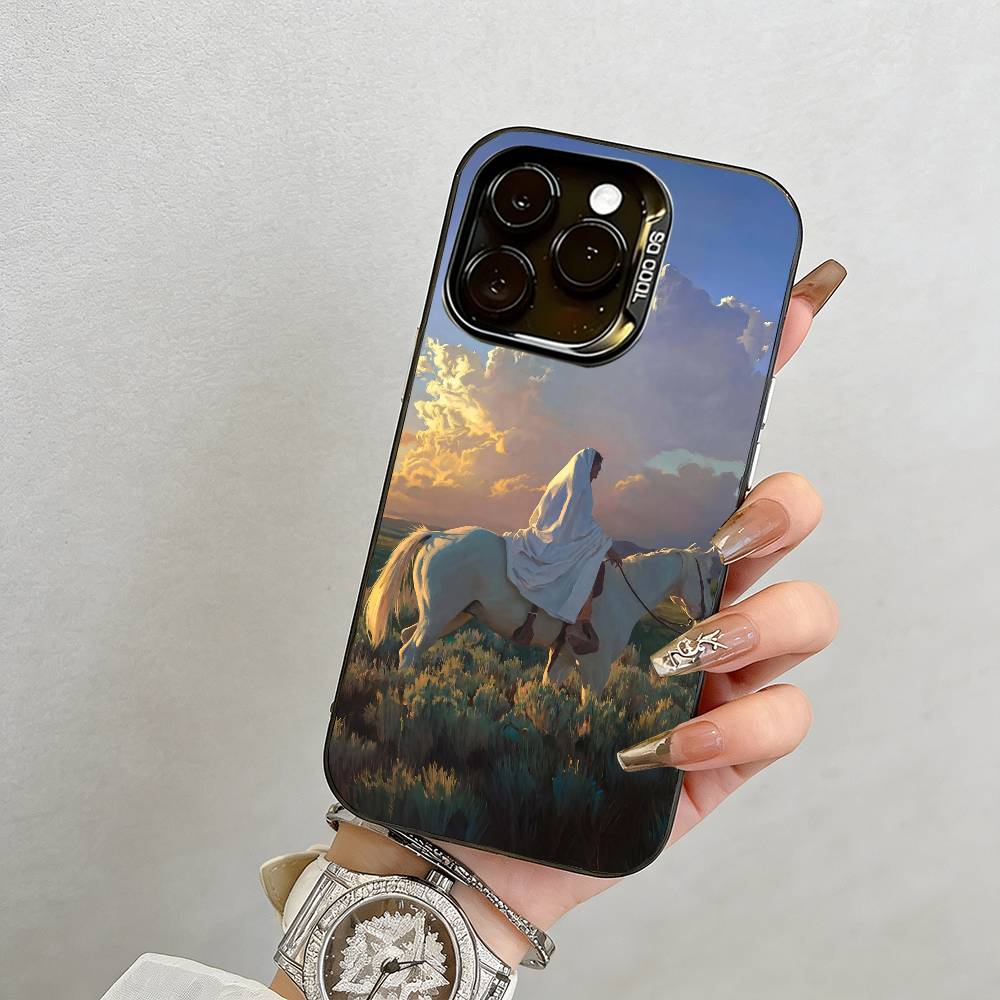 

Cowboy Phone Case For iPhone 17,16,15,14,13,12,11 Plus,Pro Max,XS,Colorful Silver Phone case Funda Cover iPhone17ProMax