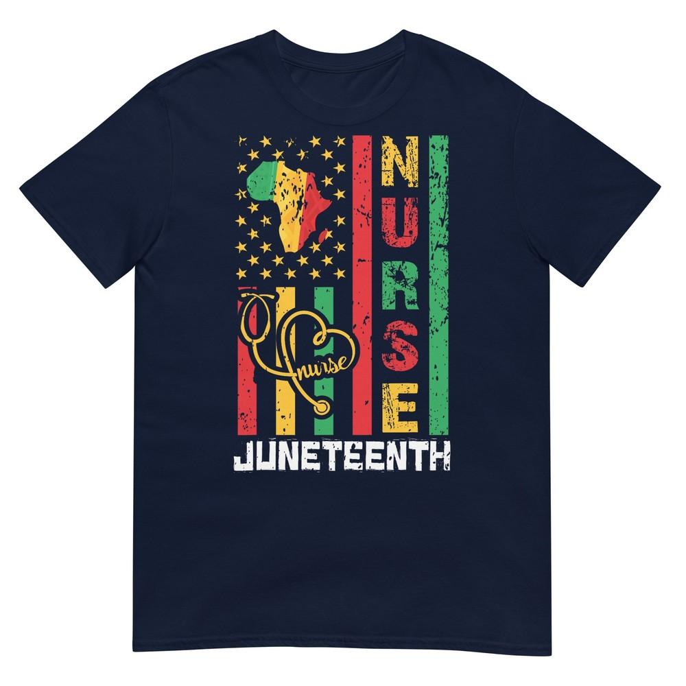 Juneteenth Nurse Melanin Nursing Stethoscope Black History TShirt S