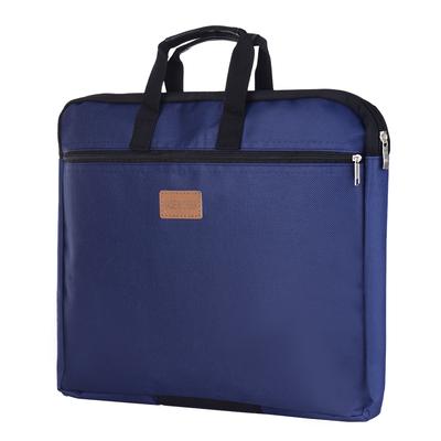Big Capacity Double Layers Document Holder Zipper File Bag with Handle Waterproof   Canvas Handbag