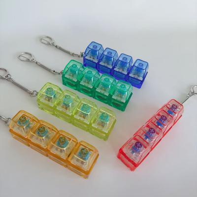 4-Key Decompression Button, Shaft Tester, Keychain Pendant, Fingertip Press And Decompress, Luminous Toy Fingertip Button