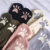 Women's Coral Fleece Winter Cat Claw Home Plush Socks Sleep Socks Floor Socks
