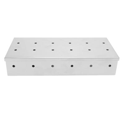 Scatola Affumicatore Professionale Rettangolare Aggiunge Sapore Affumicato BBQ Scatola Affumicatore in Acciaio Inossidabile per Accessori Grigliare Barbecue