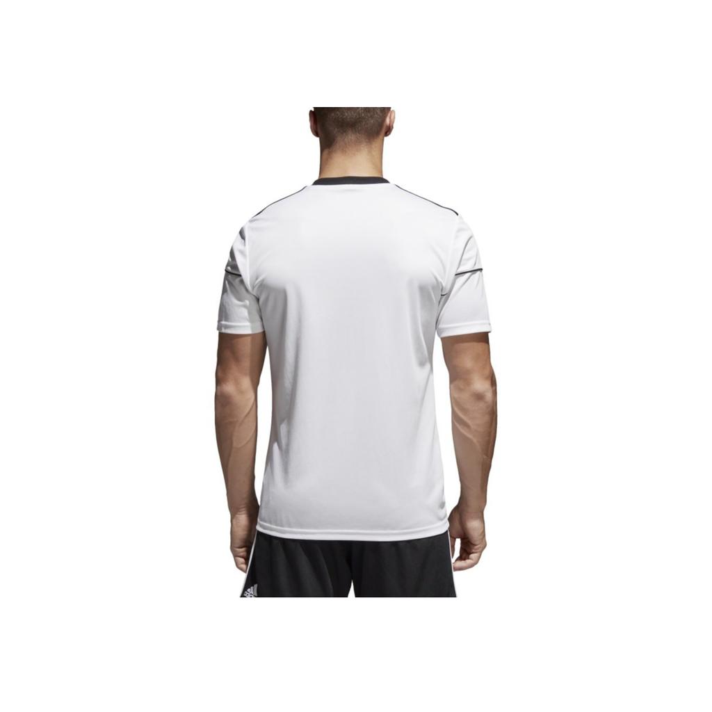 adidas Breathable Sports Round Neck Football Training Short Sleeve T-Shirt Men Tops White BJ9175