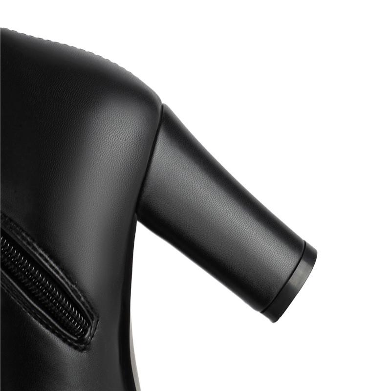 Women's High-heeled Boots, Sexy European and American Style Thick-heeled Knee Boots, Autumn and Winter New Large-size Boots