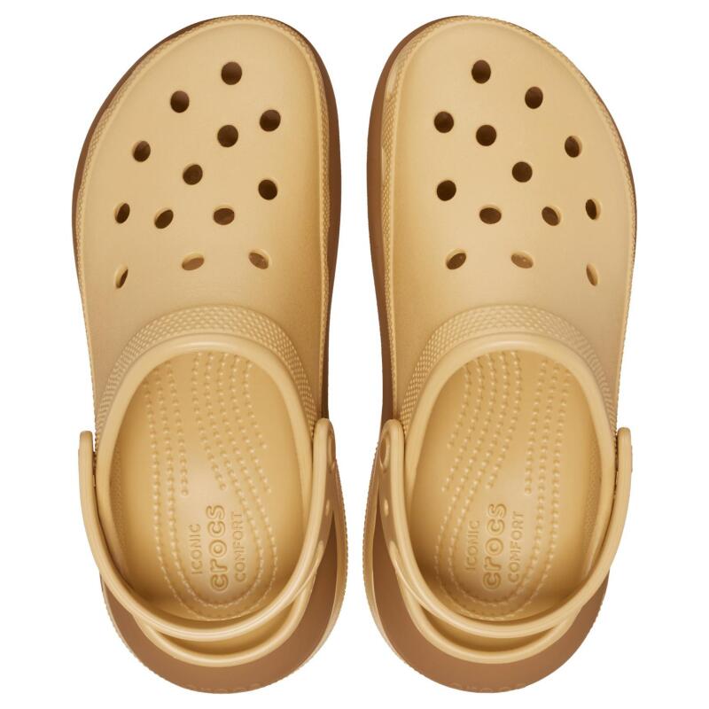 Crocs Mega Crush Matte Clog Comfortable and Versatile Hole Shoes for Men and Women Wheat