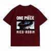 Unisexs Clothing New 100 Cotton Breathable Summer Tshirt One Piece Nico Robin Print Casual Streetwear Unisexs Tshirt