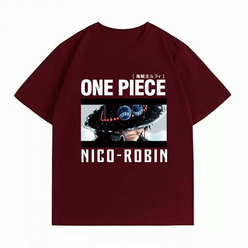Unisexs Clothing New 100 Cotton Breathable Summer Tshirt One Piece Nico Robin Print Casual Streetwear Unisexs Tshirt