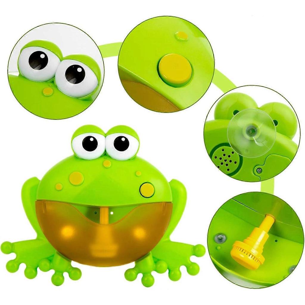 Baby Bath Bubble Toy, Automatic Music Bubble Machine, Blow Bubble Maker, Frog Bath Toy, for Baby Toddler