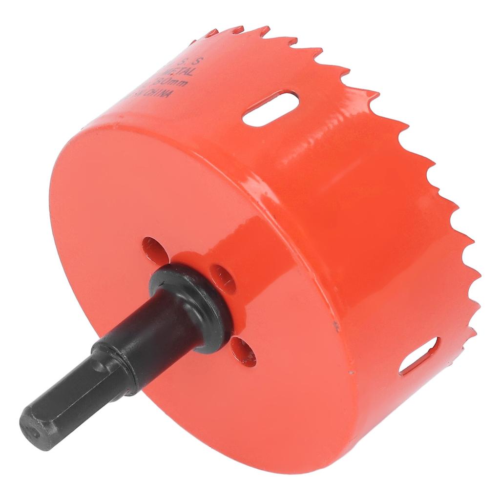 HSS Hole Saw with Mandrel 80mm Cutting Sharply Teeth Hole Drilling Cutter for Soft Metal Wood